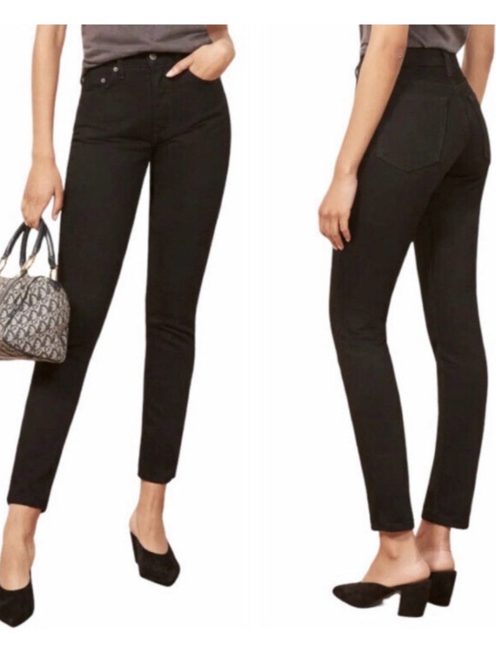 Reformation Melissa High & Skinny Women’s High-Rise Black Jeans